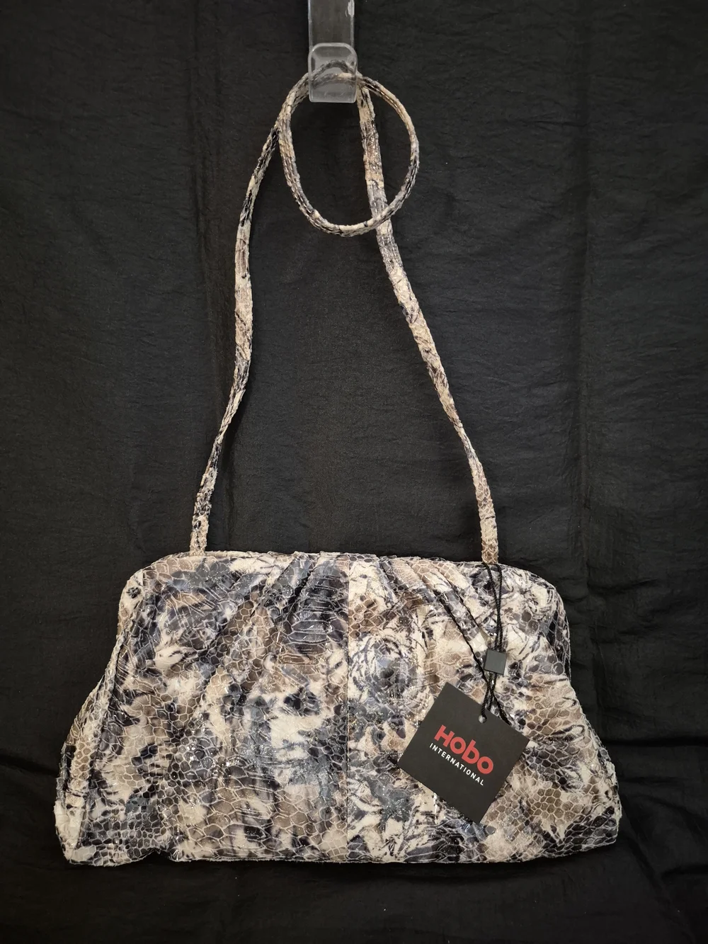 HOBO International Women's Snakeskin-Print Shoulder Bag in Tan & Multi-Gray